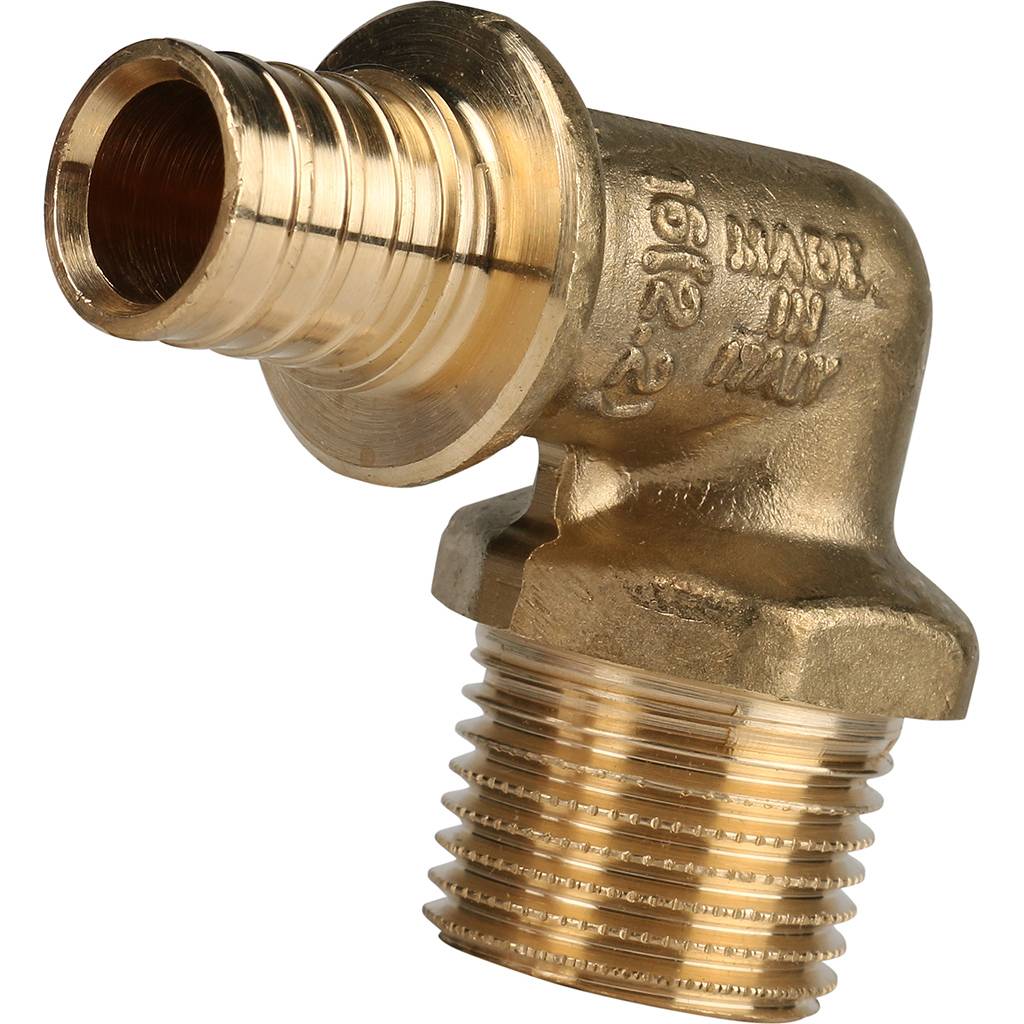 Угольник-переходник STOUT с наружной резьбой 16xR 1/2 для труб из сшитого полиэтилена аксиальный, SFA-0005-001612