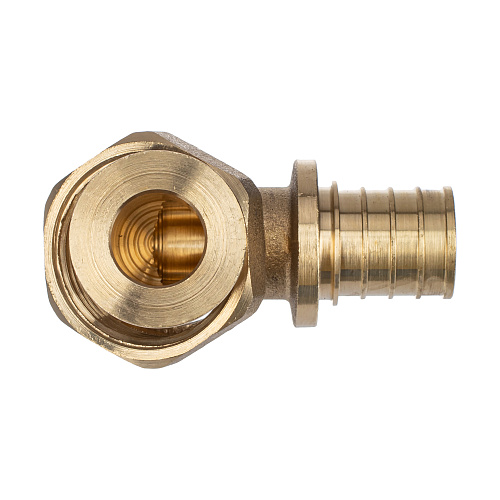 Угольник с накидной гайкой аксиальный, латунь,20х3/4, желтый, RTP