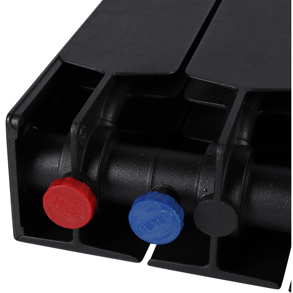 Радиатор биметаллический RIFAR SUPReMO VENTIL 350 SVR 10 секций нижнее правое подключение (Цвет АНТРАЦИТ), 4RS35.VR-10-AN