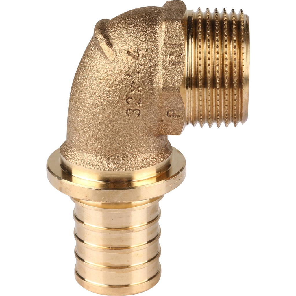 Угольник-РЕХАУ RAUTITAN переходник с наружной резьбой 32-R 1 RX+ для труб из сшитого полиэтилена аксиальный