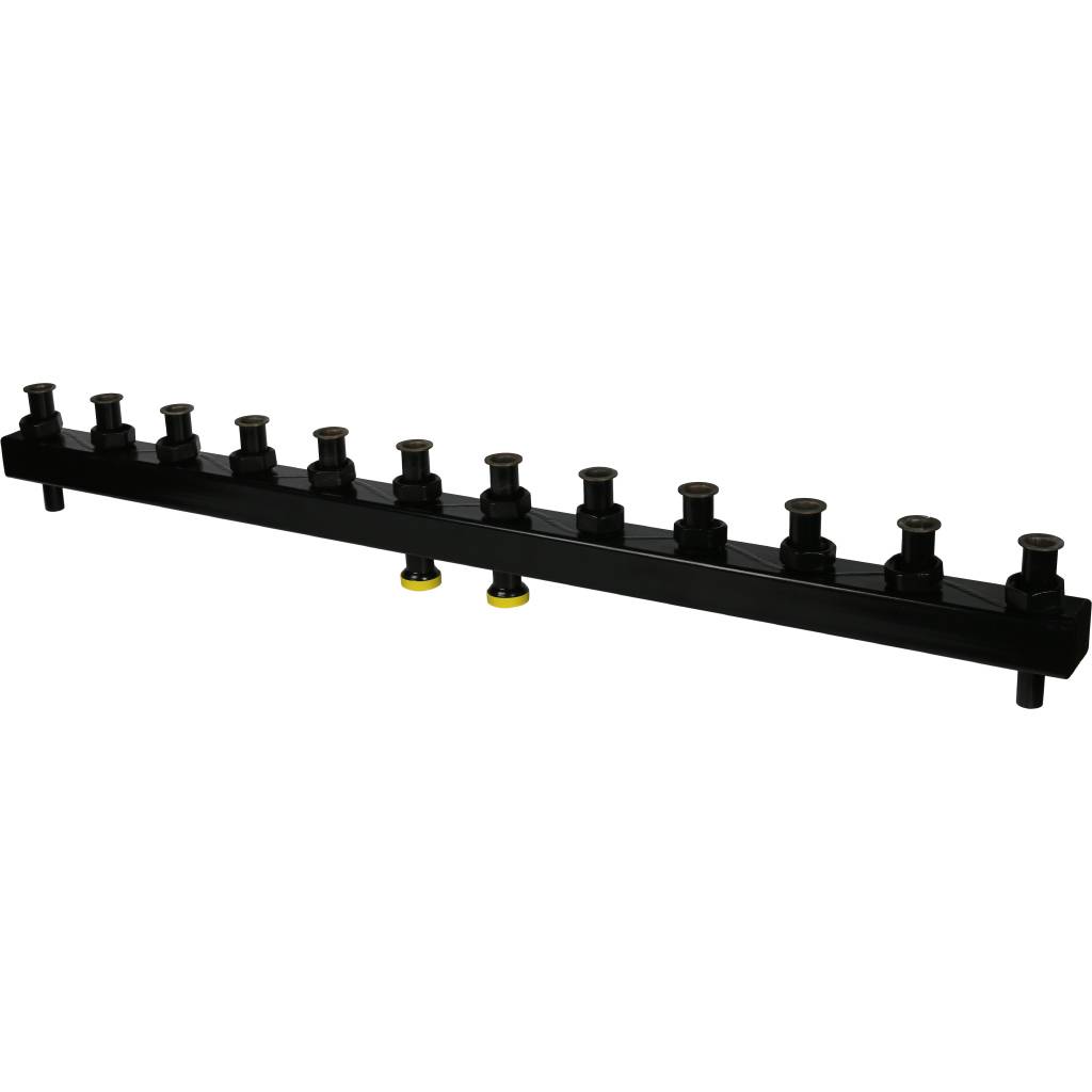 Стальной распределительный коллектор 6 отопительных контуров STOUT SDG-0016 в теплоизоляции DN 25