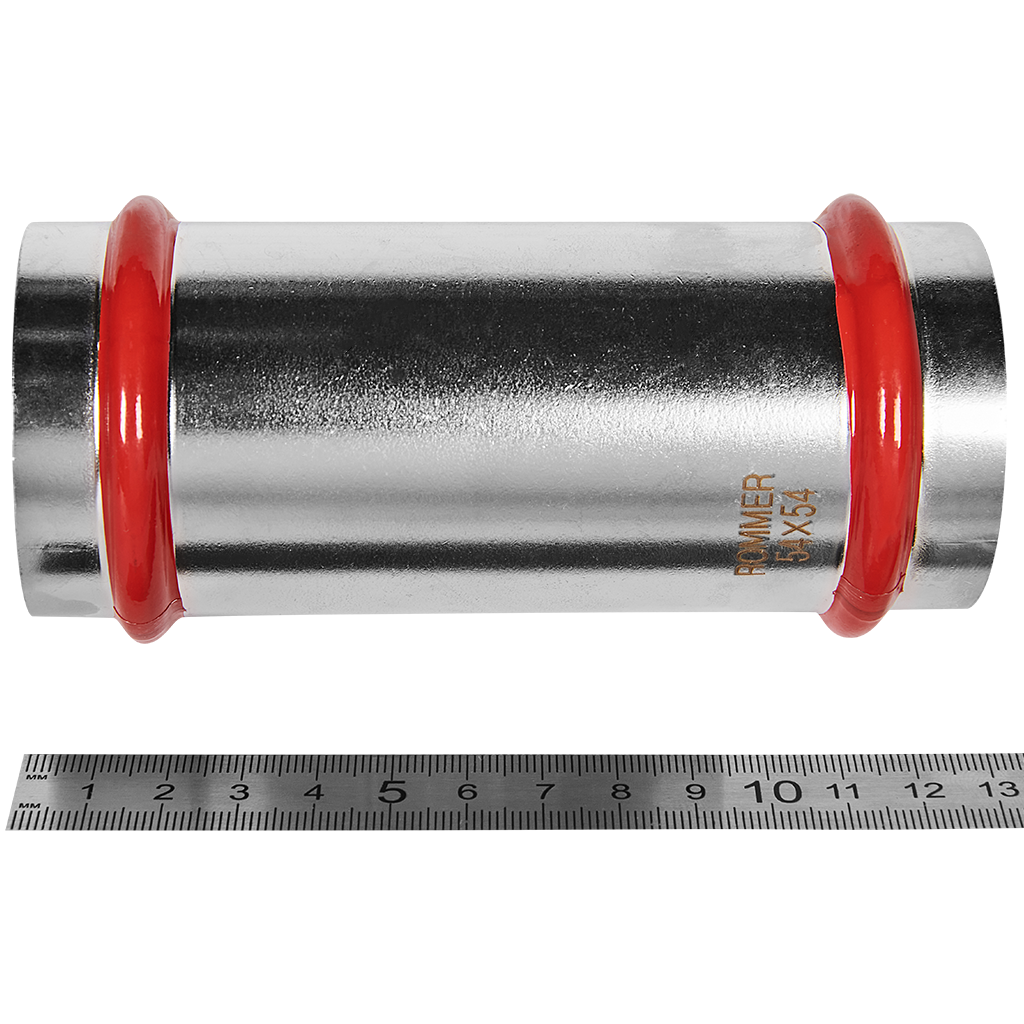 Муфта ROMMER надвижная, 54, из нержавеющей стали прессовой