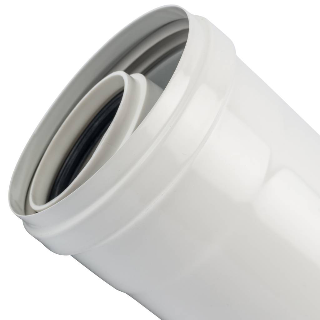 *SCA-8610-000250 STOUT Элемент дымохода конденсац. труба  250 мм DN60/100 м/п PP-FE, SCA-8610-000250