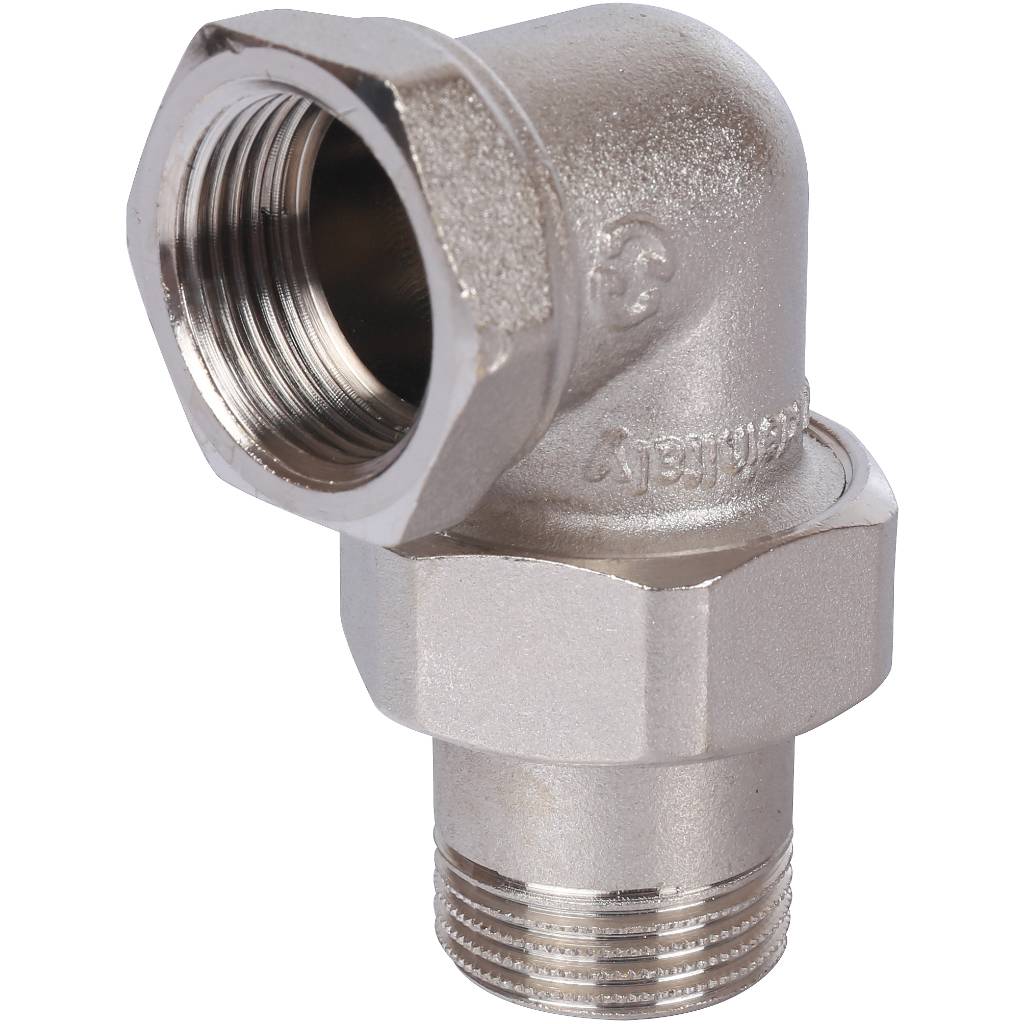 Разъемное угловое соединение STOUT американка ВН 3/4 уплотнение под гайкой o-ring кольцо, никелированное, SFT-0057-000034