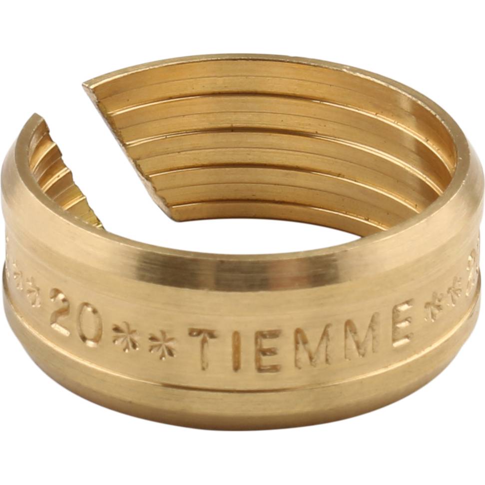 Тройник TIEMME с наружной резьбой (20х2.0х1/2) для металлопластиковых труб винтовой, 1600058