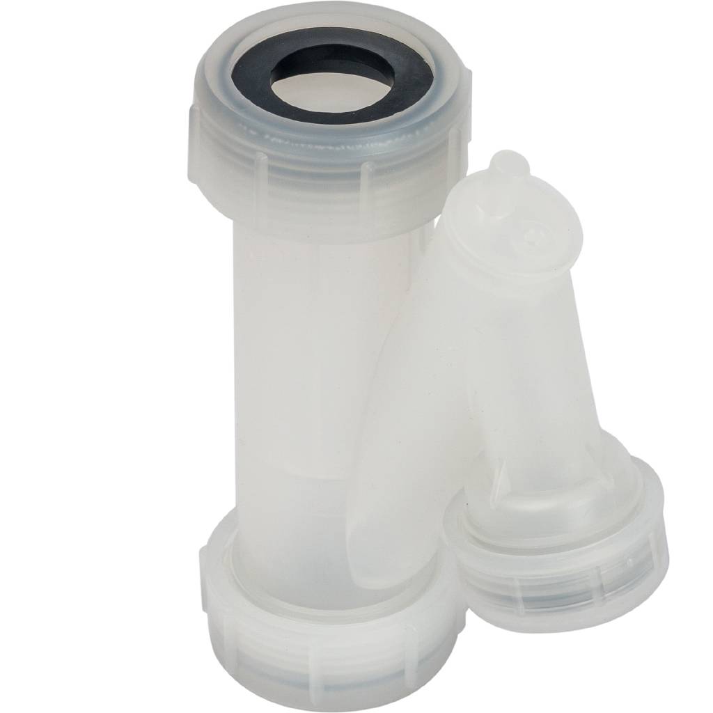 *SCA-6010-000112 STOUT Элемент дымохода сифон для отвода конденсата в канализацию.