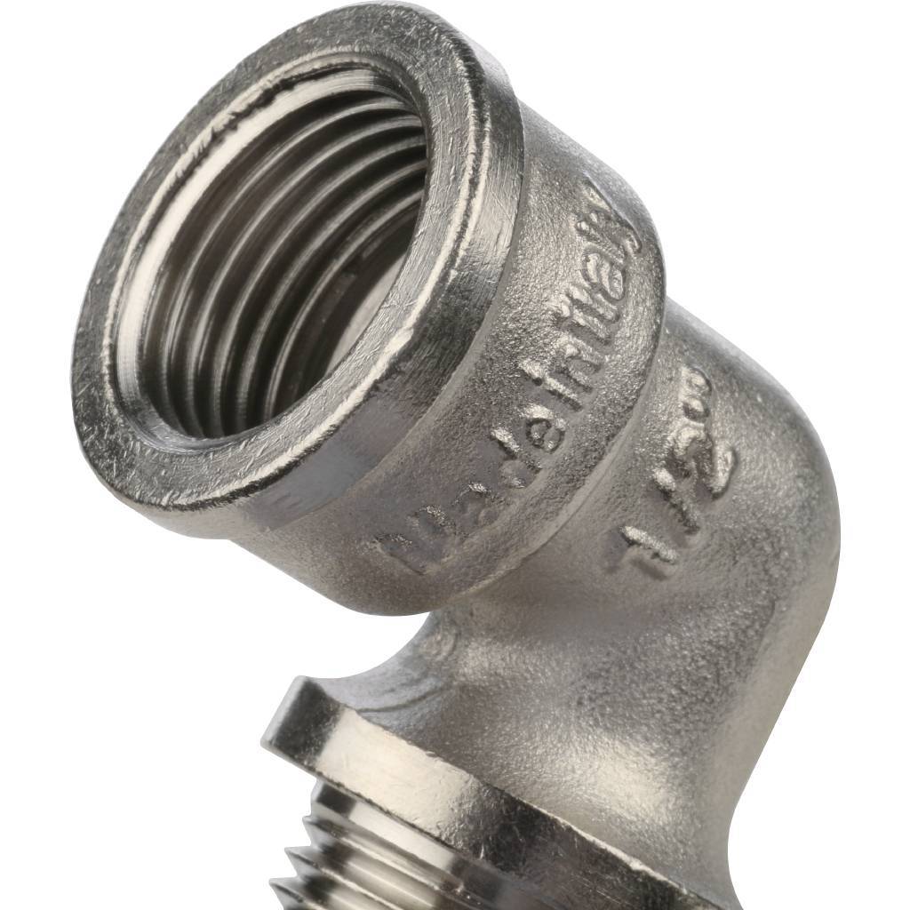 Угольник STOUT с упором НВ никелированный 1/2, SFT-0016-000012