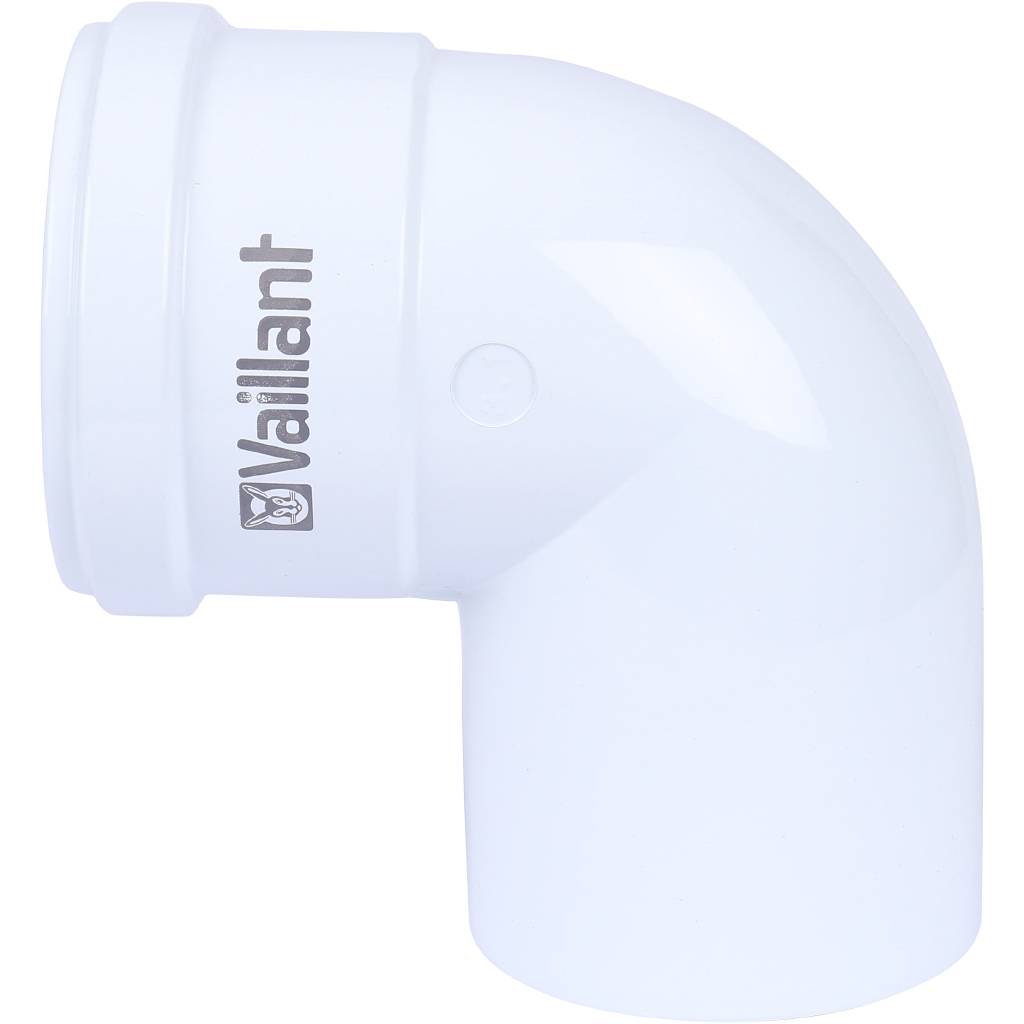 Отвод Vaillant 90 DN 80 белый, 300818