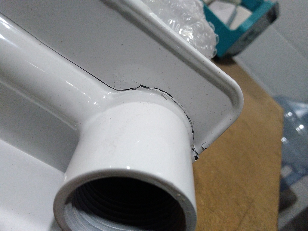 Уцененный товар (трещины): Радиатор биметаллический ROMMER Optima BM 500 6 секций боковое подключение (RAL9016), RBM-0210-050006