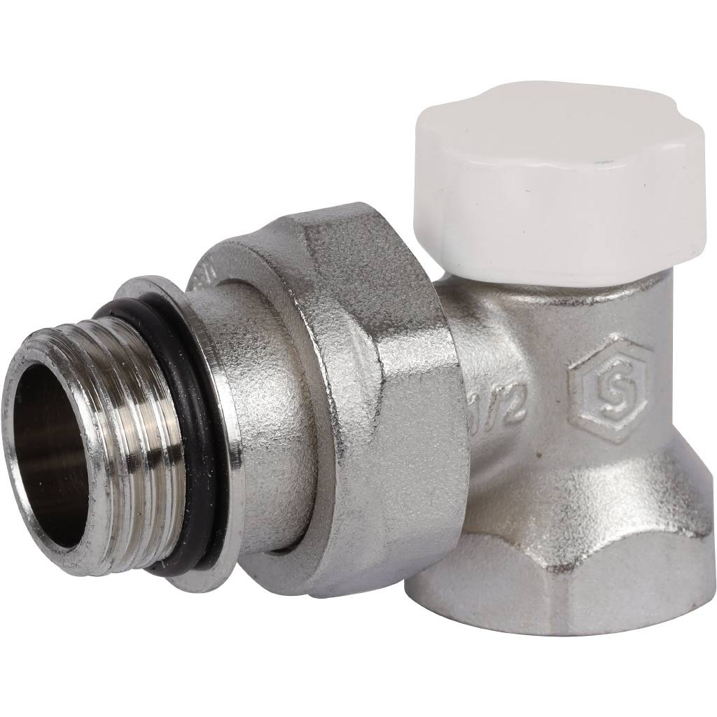 Клапан запорно-балансировочный угловой STOUT SVL 1/2 (с дополнительным уплотнением), SVL-1156-100015