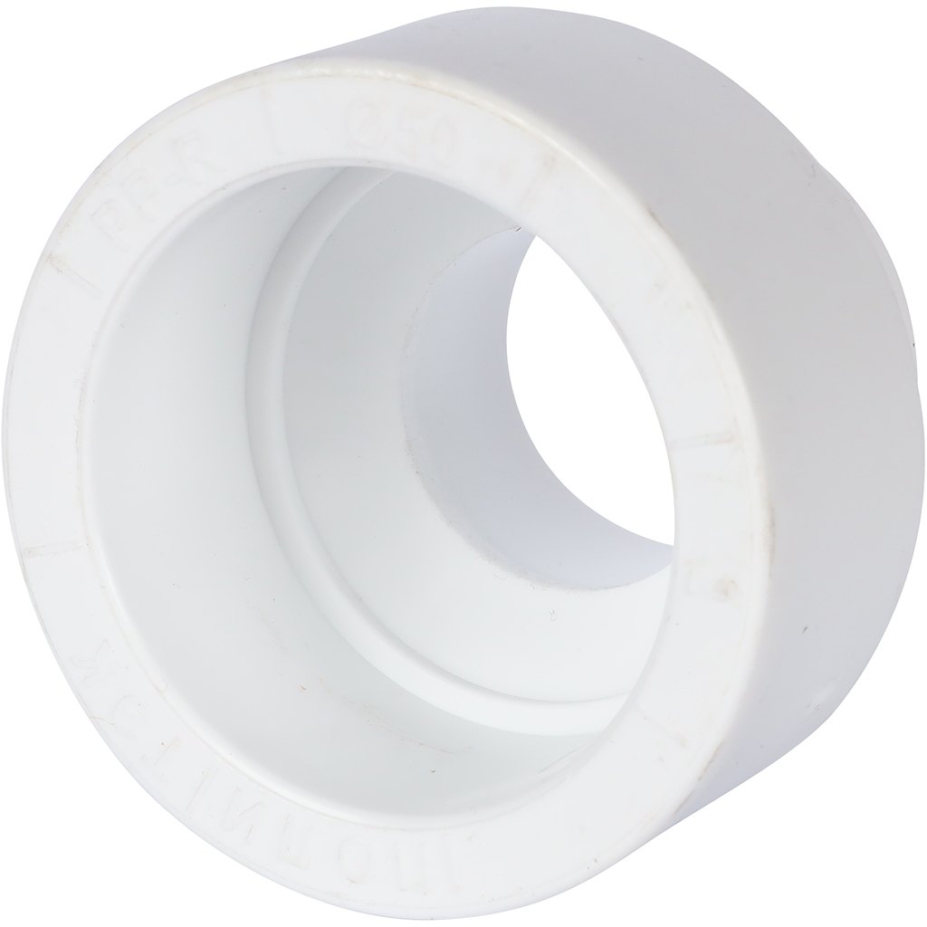 Муфта переходная Политэк 50х32 внутр./внутр. для полипропиленовых труб под сварку (цвет белый), 9000005032