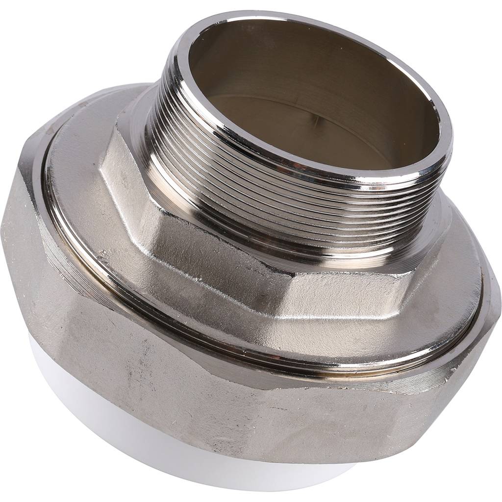 Муфта разъемная Kalde с наружной резьбой 90x3 для полипропиленовых труб под сварку (цвет белый), 3252-tum-903000