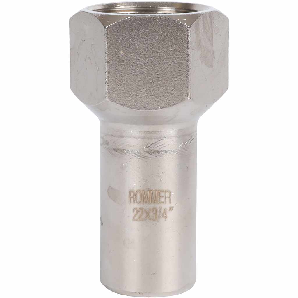 Вставка ROMMER переходная НПр-ВР, 22х3/4, из нержавеющей стали прессовой, RSS-1023-002234