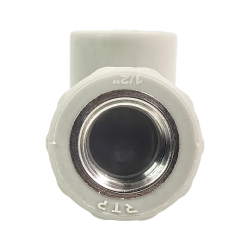 Угольник комбинированный PPR внутренняя резьба 20х 1/2,  серый, РТП