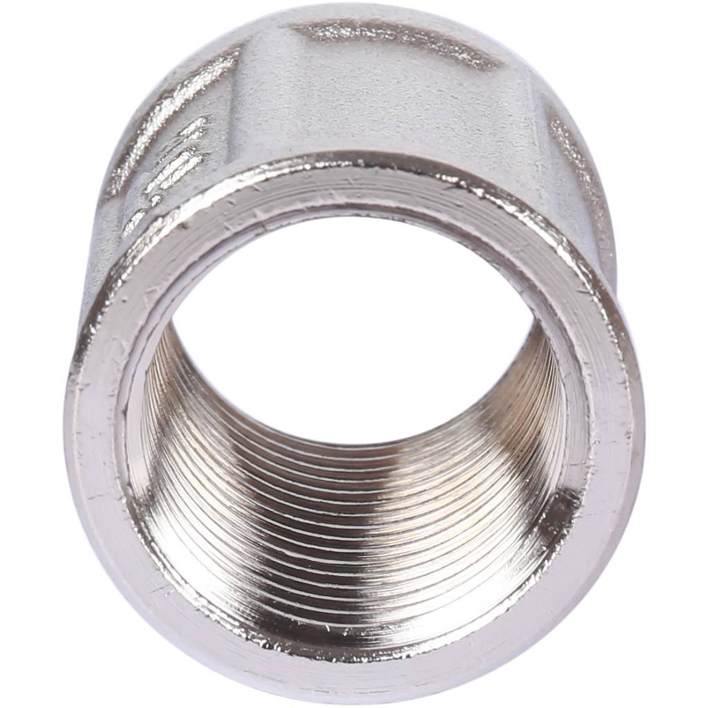 Муфта TIEMME ВВ никелированная 1/2х1/2 для стальных труб резьбовой, 1500136