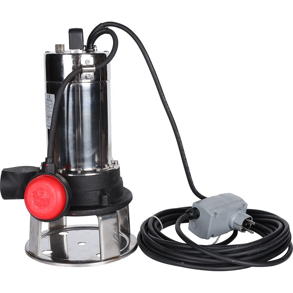Насос дренажный STOUT с режущим механизмом и поплавком, корпус-чугун, кабель 10 м, 230V, Q=150 л/мин, H= 17 м, SPD-0004-211100