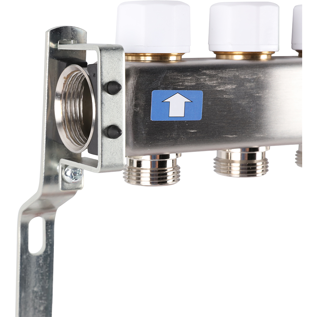 Коллектор из нержавеющей стали с расходомерами ROMMER 6 выходов, RMS-1200-000006