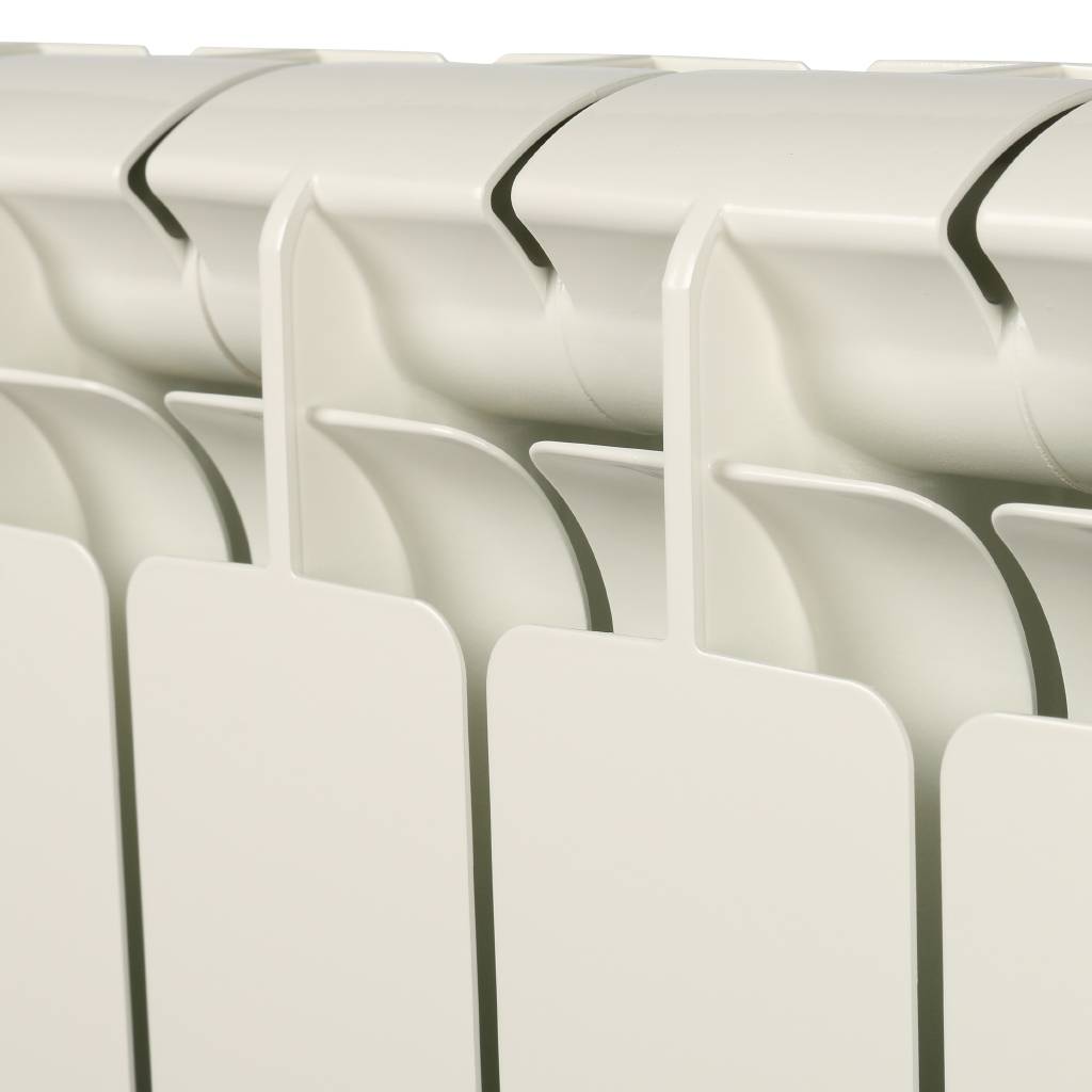 Радиатор алюминиевый STOUT Bravo 500 8 секций боковое подключение RAL9010, SRA-0110-050008