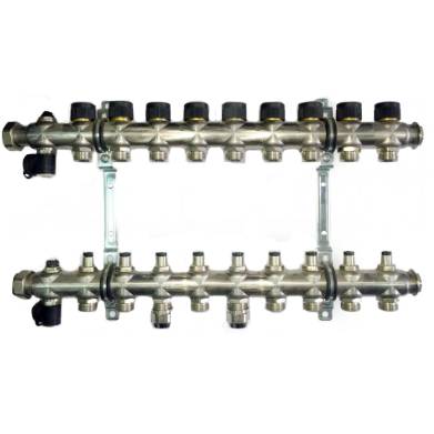 Группа коллекторная Oventrop Multidis SF 9 со встроенными регулирующими вставками на 9 контуров, 1404559
