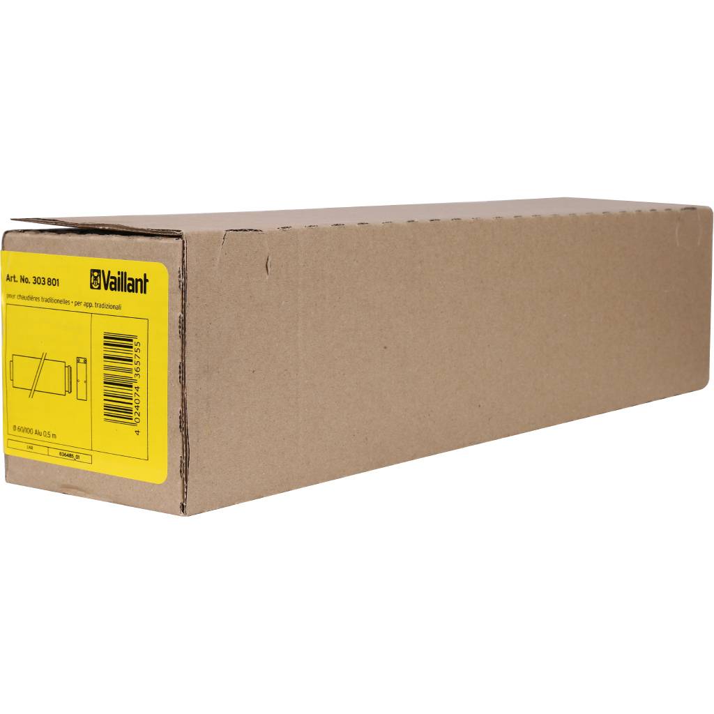 Труба Vaillant 0,5 м DN 60/100 белая