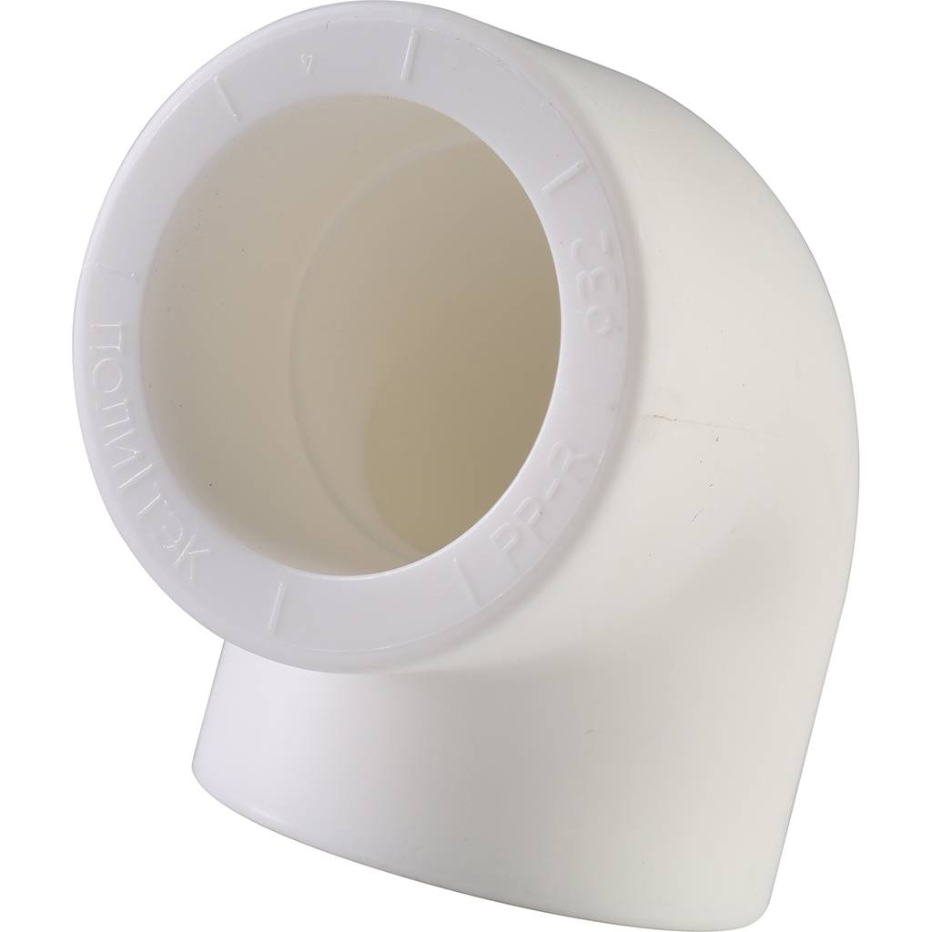Угольник Политэк d=32 90* для полипропиленовых труб под сварку (цвет белый)