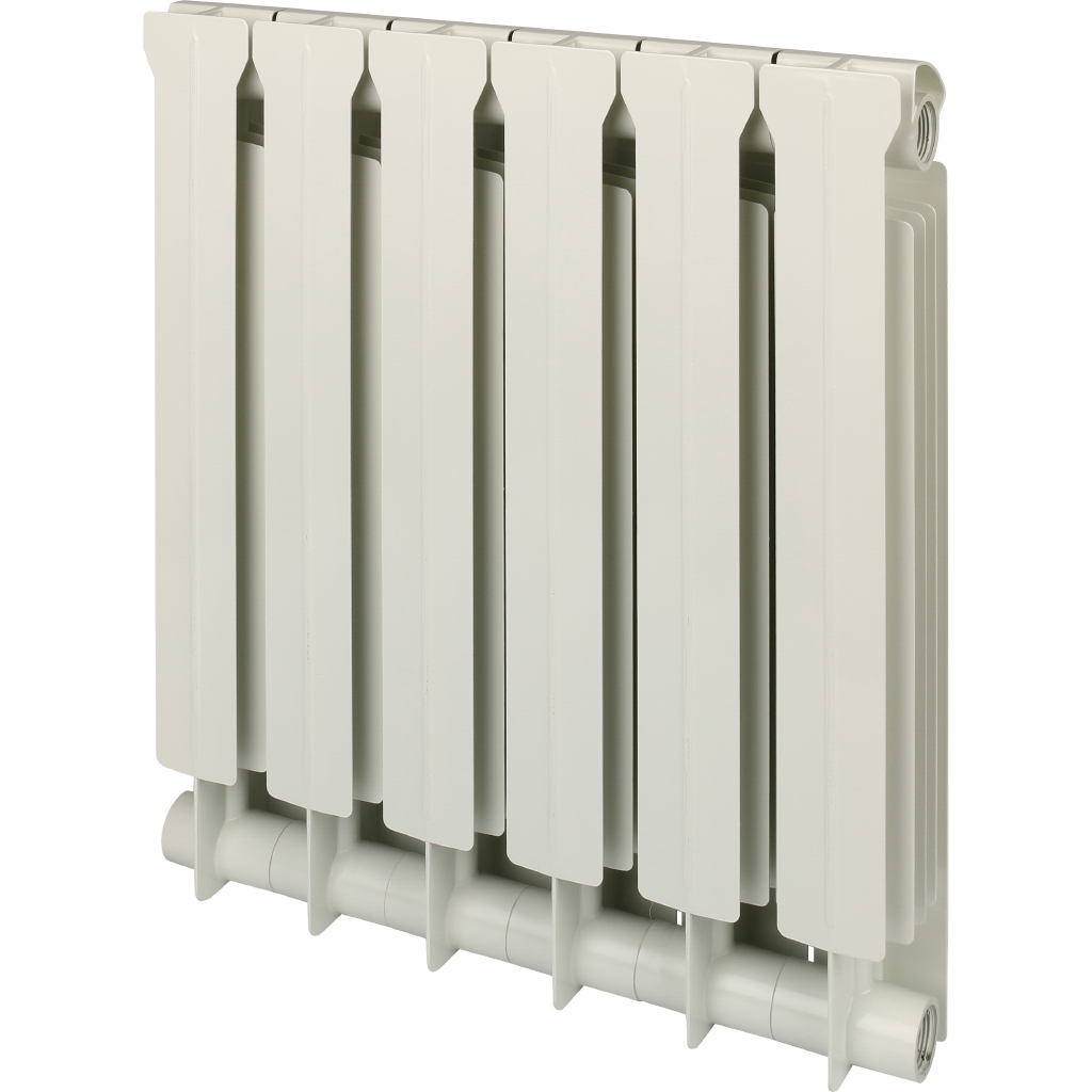 Радиатор биметаллический Global STYLE EXTRA 500 6 секций боковое подключение (белый RAL 9010), STE05001006