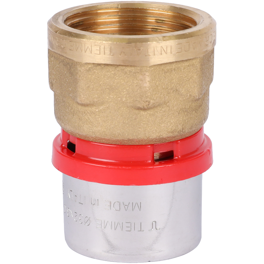 Муфта TIEMME с внутренней резьбой 32x1 для металлопластиковых труб прессовой, 1650050