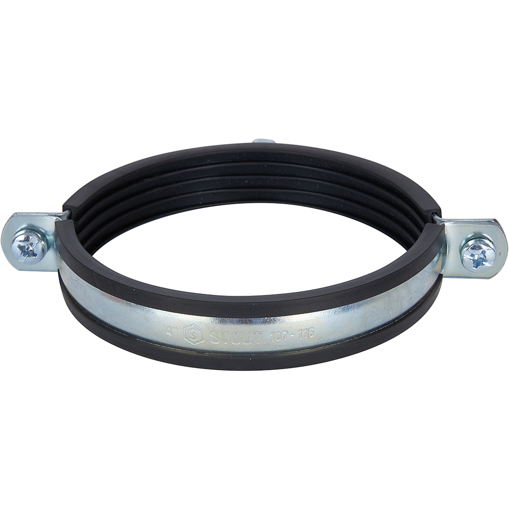 Хомут для труб STOUT 4 (107-116) с комбинированной гайкой М8-М10, SAC-0020-010004