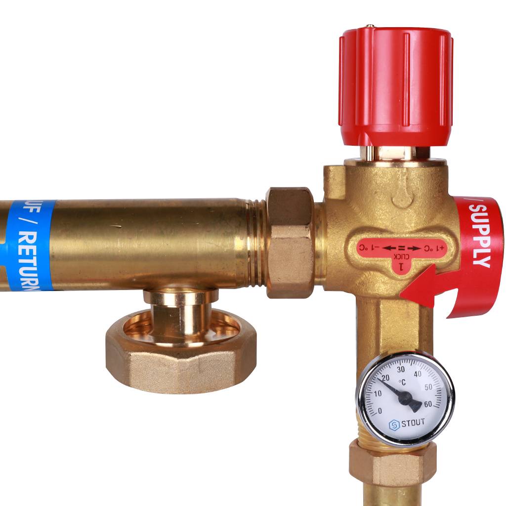 Насосно-смесительный узел STOUT ISOTHERM 30-50°C, без насоса, SDG-0120-006000