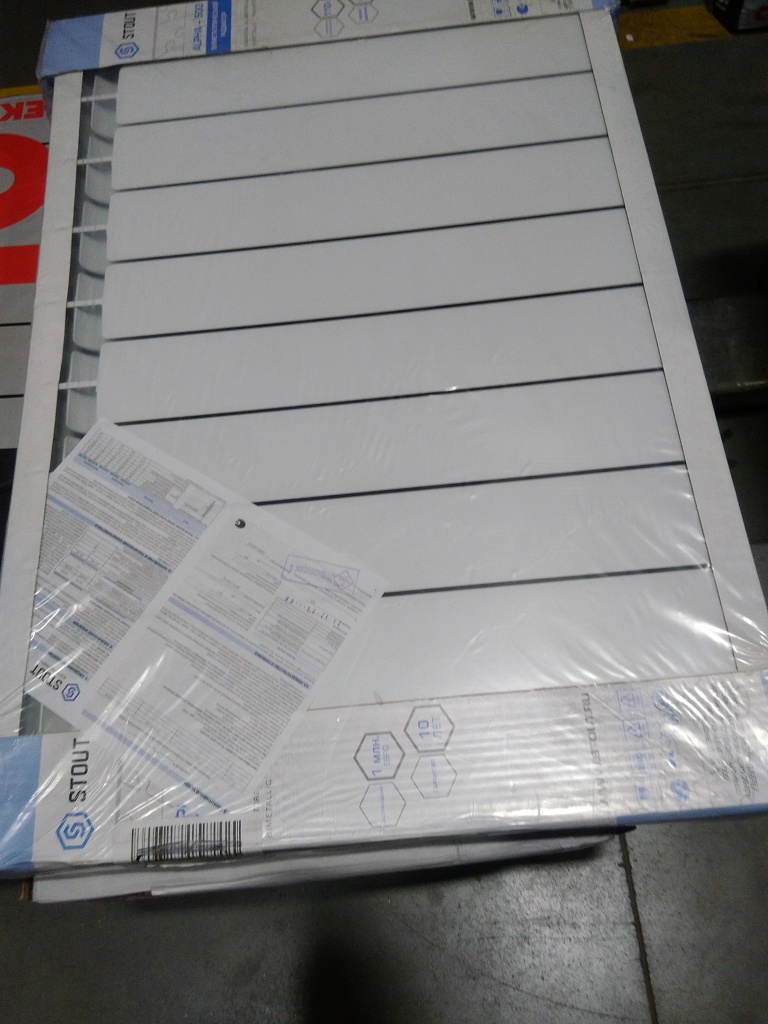 Уцененный товар (потертости на ламели): Радиатор биметаллический STOUT ALPHA 500 10 секций боковое подключение (белый RAL 9016), SRB-2310-050010