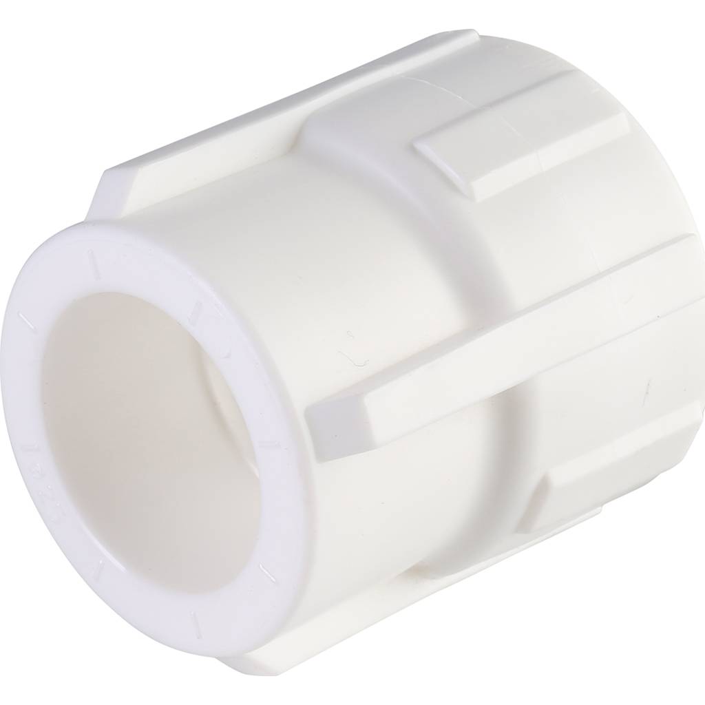 Муфта комбинированная Политэк 25х3/4 внутр. резьба для полипропиленовых труб под сварку (цвет белый), 9100002534