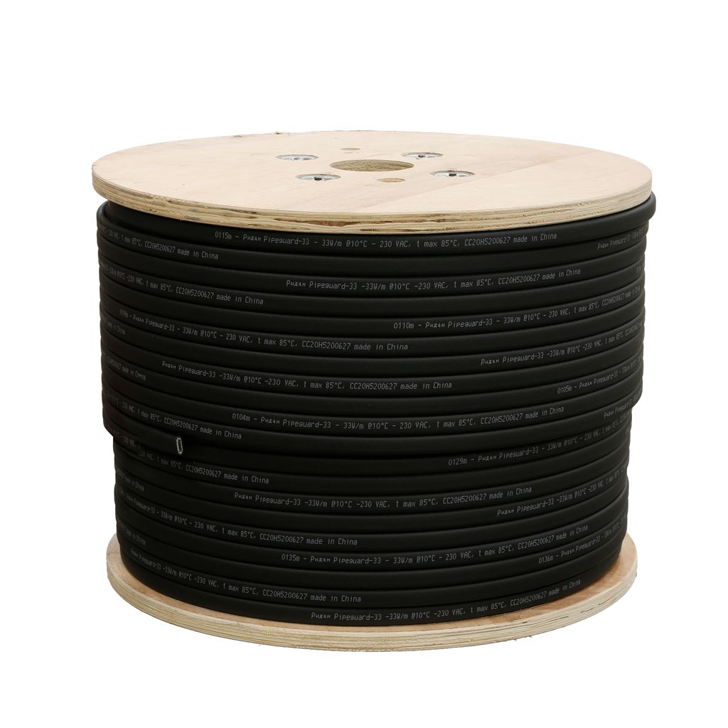 Саморегулирующийся нагревательный кабель Ридан Pipeguard-33 230 В, бухты менее 100 м, 21RT0822R