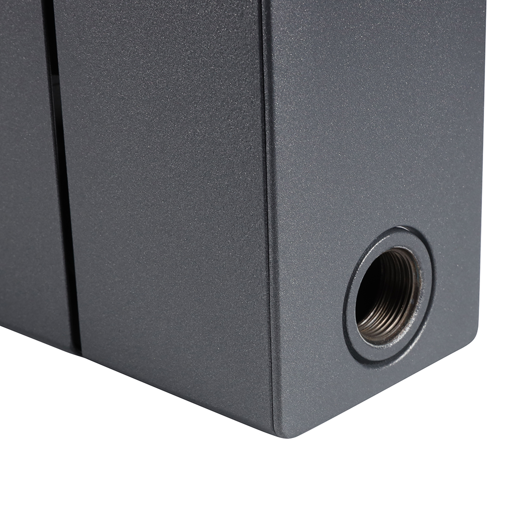 Радиатор биметаллический RIFAR SUPReMO 350 12 секций боковое подключение (Цвет ТИТАН), 4RS35-12-TI