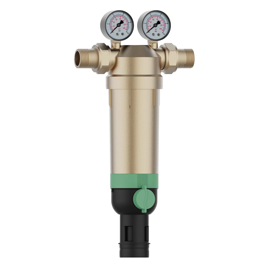 Фильтр тонкой очистки с обратной промывкой DN32 (1 1/4) 100мк на горячую воду ХК, F76S-11/4H