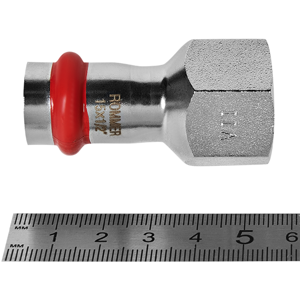 Переходник-ВР ROMMER 15х1/2 из нержавеющей стали прессовой