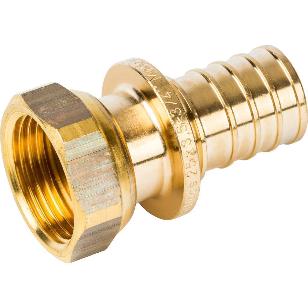 Переходник STOUT с накидной гайкой 25xG 3/4 для труб из сшитого полиэтилена аксиальный, SFA-0019-002534