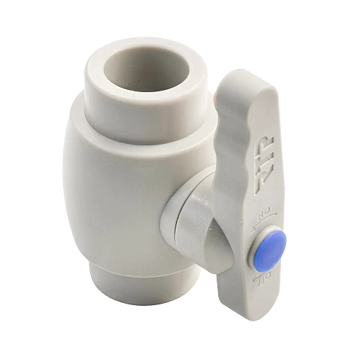 Кран шаровой полный проход PPR 25,  серый, РТП