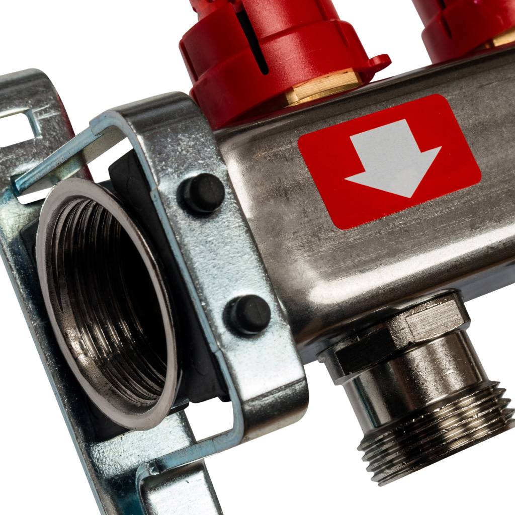 Коллектор из нержавеющей стали с расходомерами STOUT 7 выходов, SMS 0917 000007