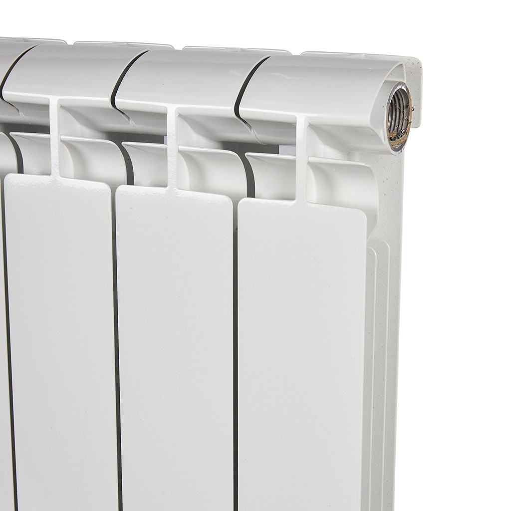 Радиатор алюминиевый STOUT ALPHA 500 8 секций боковое подключение (белый RAL 9016), SRA-2310-050008