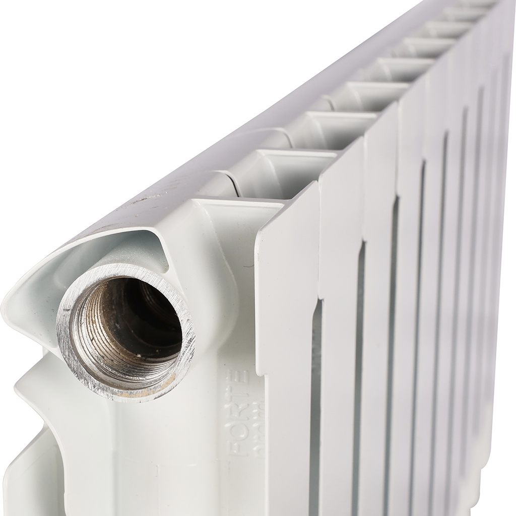 Радиатор алюминиевый STOUT ALPHA 350 10 секций боковое подключение (белый RAL 9016), SRA-2310-035010