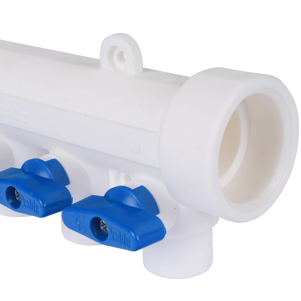 Коллектор с запорными кранами для полипропиленовых труб Kalde (4 выхода)