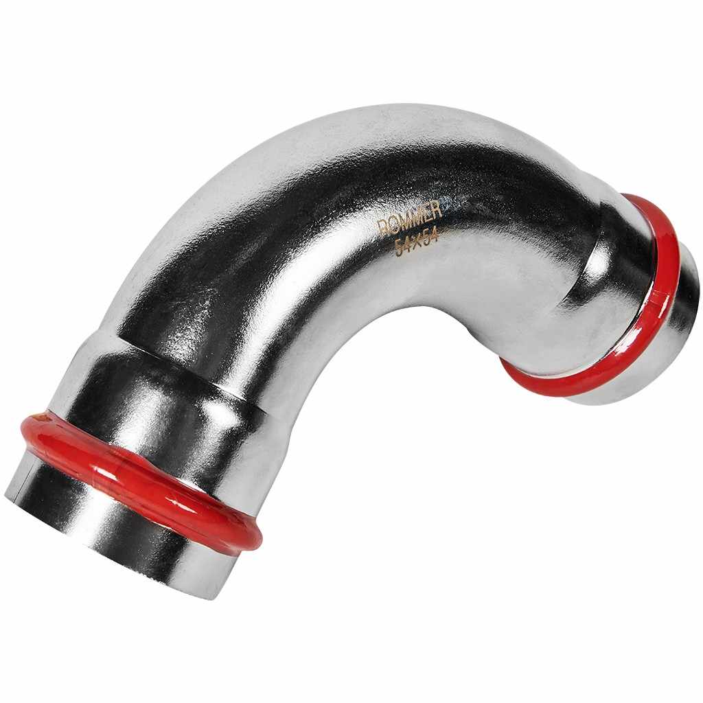 Угольник ROMMER 90° ВПр-ВПр, 54, из нержавеющей стали прессовой, RSS-1003-000054