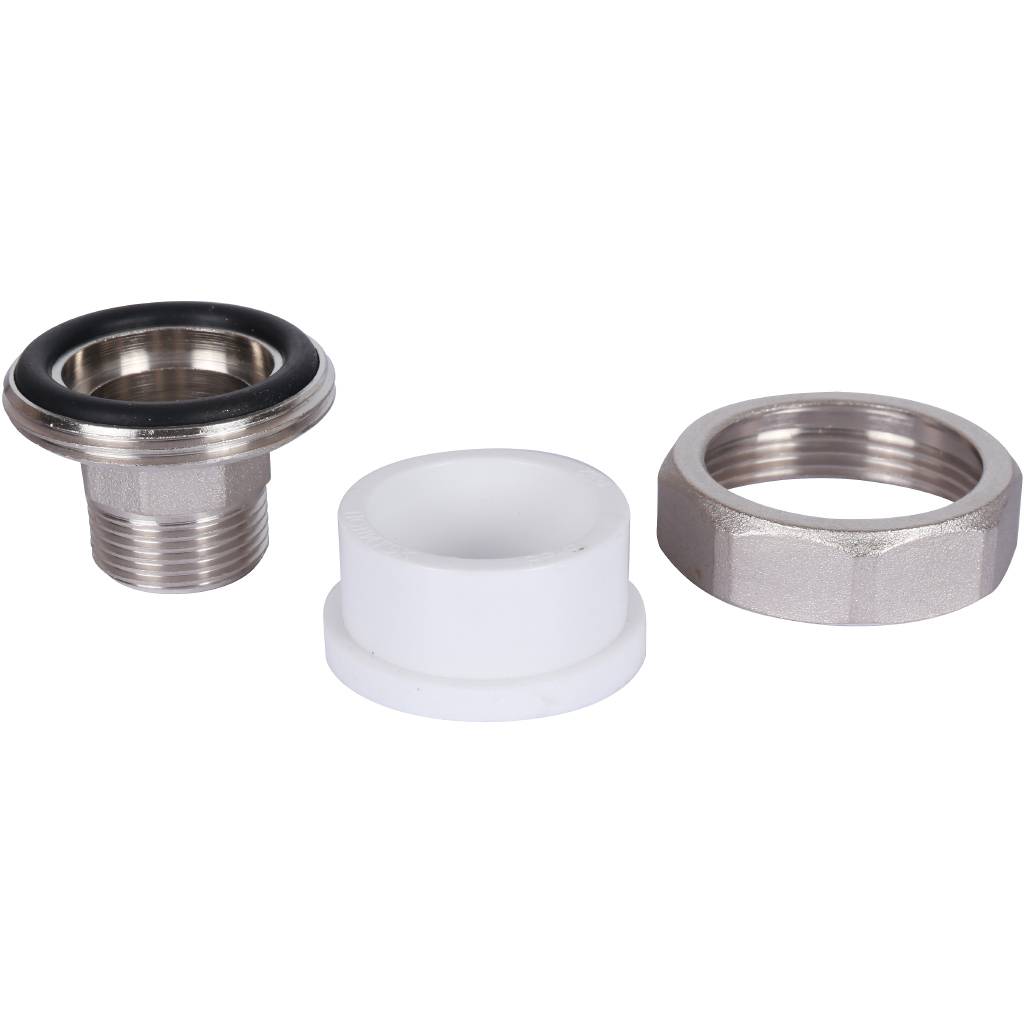 Муфта разъемная с наружной резьбой Политэк 32х3/4 для полипропиленовых труб под сварку (цвет белый)