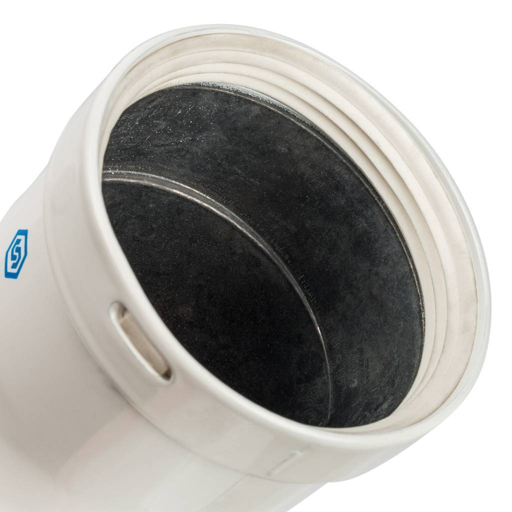 *SCA-0080-010090 STOUT Элемент дымохода отвод 90° DN80 с инспекционным патрубком