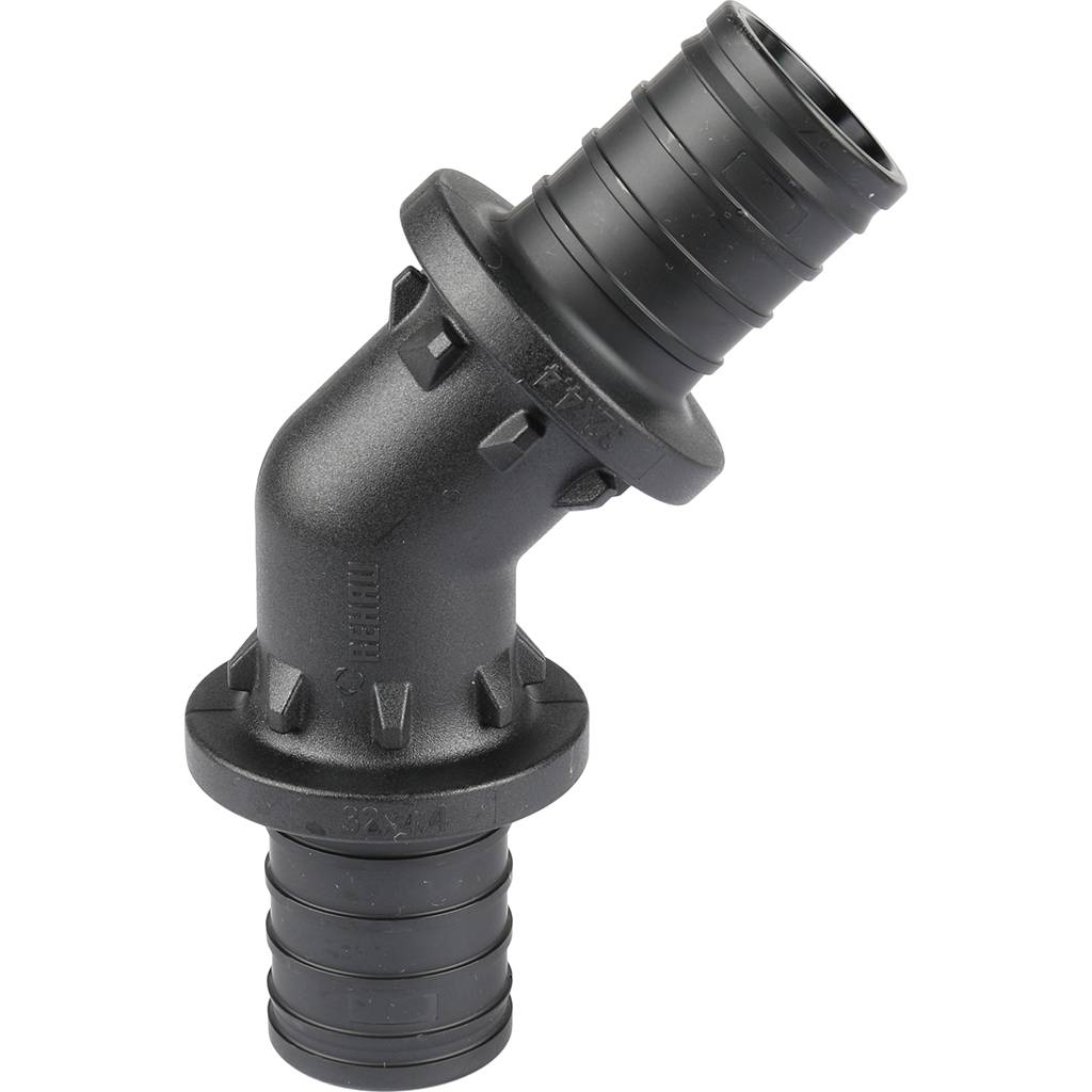 Угольник РЕХАУ RAUTITAN 45°, 32 PX для труб из сшитого полиэтилена аксиальный, 11600541001