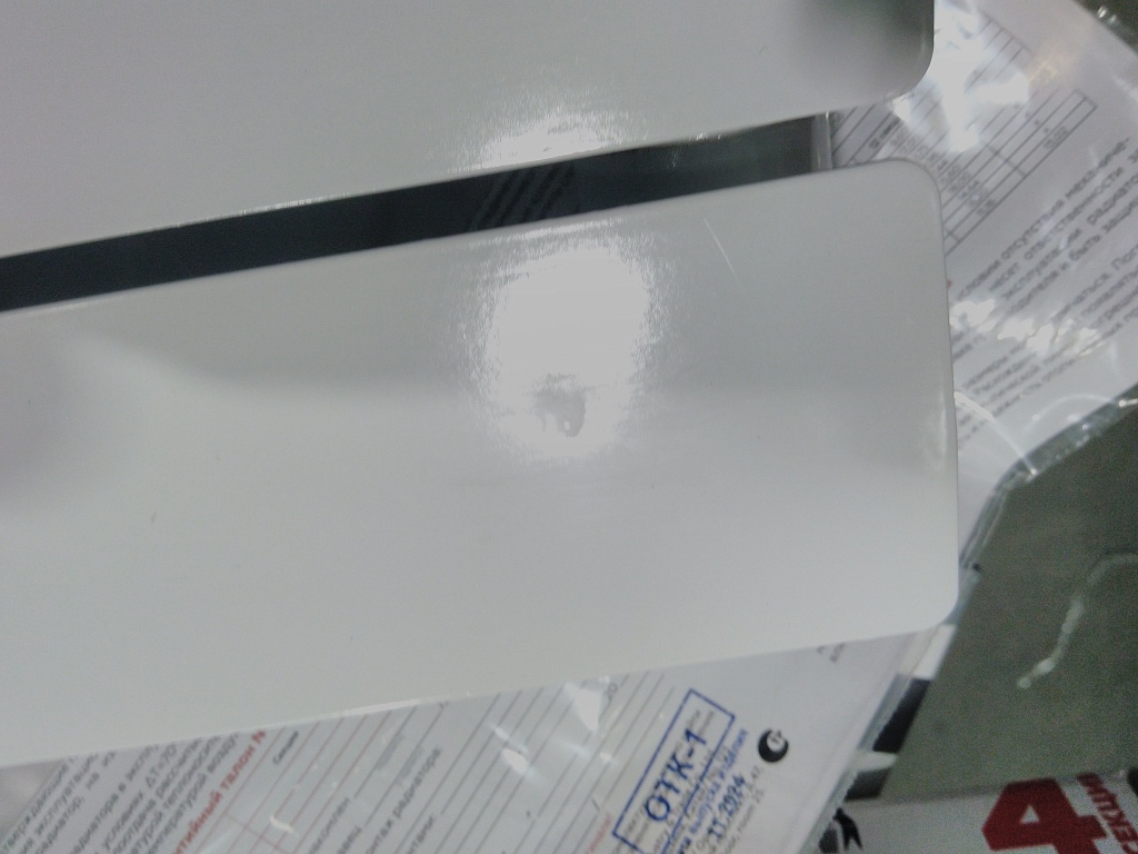 Уцененный товар (ВМЯТИНА НА КОРПУСЕ): Радиатор биметаллический ROMMER Optima BM 500 4 секций боковое подключение (RAL9016), RBM-0210-050004