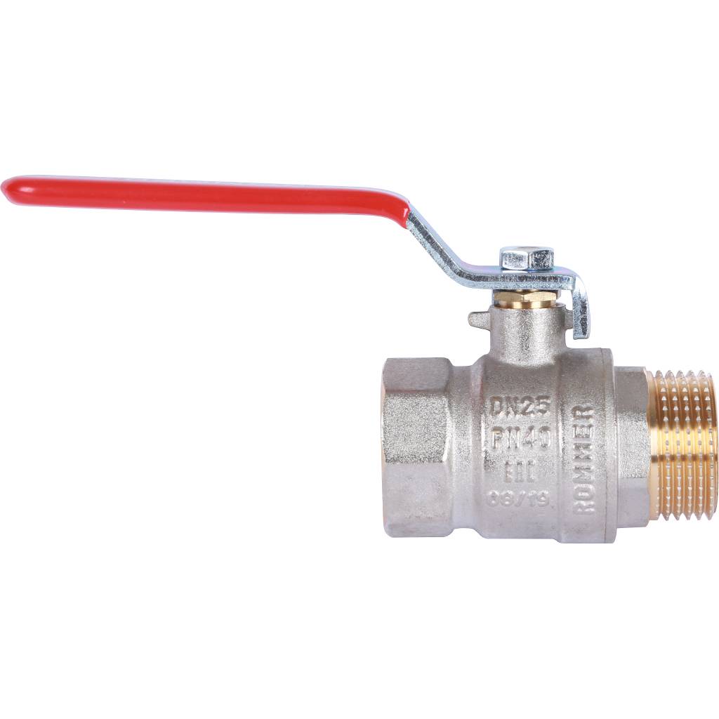 Кран шаровой ROMMER 1 ВН/НР, ручка рычаг, RBV-0002-0210325