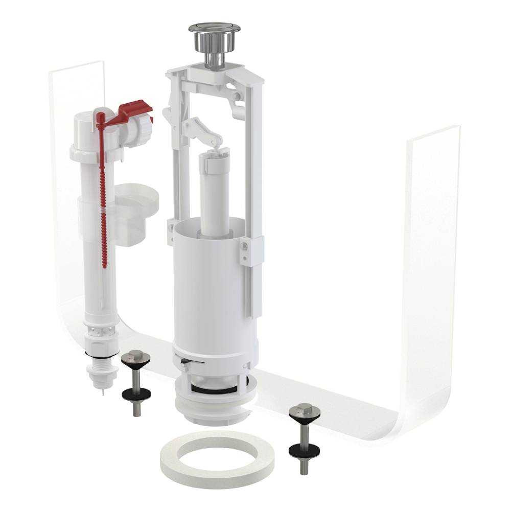 Выпускной комплект AlcaPlast со стоп кнопкой, впускной механизм, SA2000S 1/2 CHROM