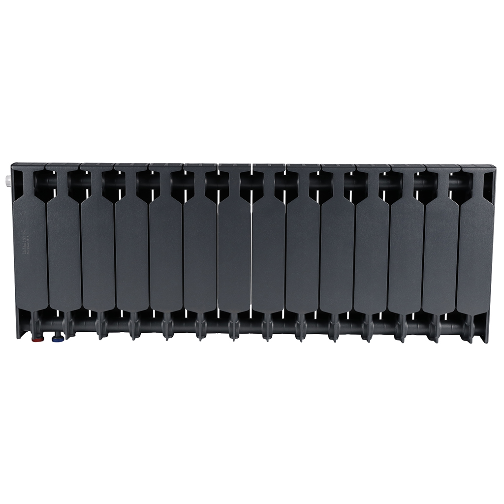 Радиатор биметаллический RIFAR SUPReMO VENTIL 350 SVR 14 секций нижнее правое подключение (Цвет ТИТАН), 4RS35.VR-14-TI