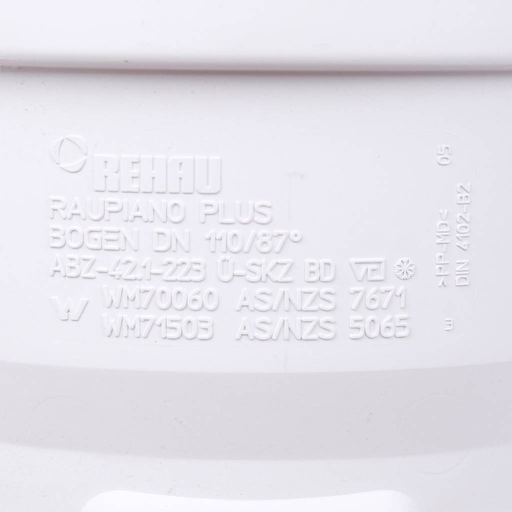 Отвод РЕХАУ RAUPIANO PLUS диам. 110 на 87°, 11234641001